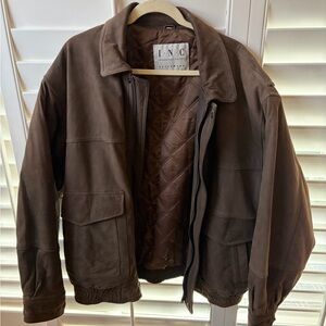 INC International Concepts Men's Dark Brown Bomber Jacket XL